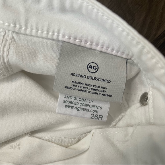 AG Adriano Goldschmied White The Prima Cigarette Leg Jeans Mid Rise Pants - Picture 9 of 14